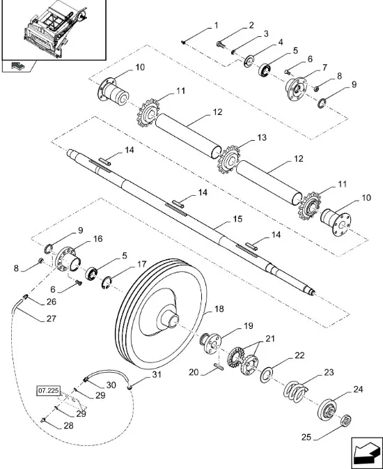 918614 - Кожух вала привода накл. кам ТС5