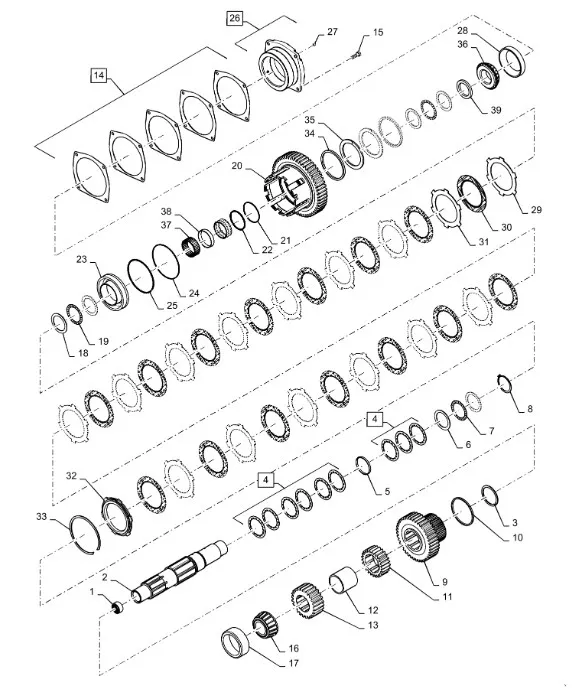 87439841 - Шестернякорпус муфты 54T вала промежут. КПП диап. T8T8./Mg.